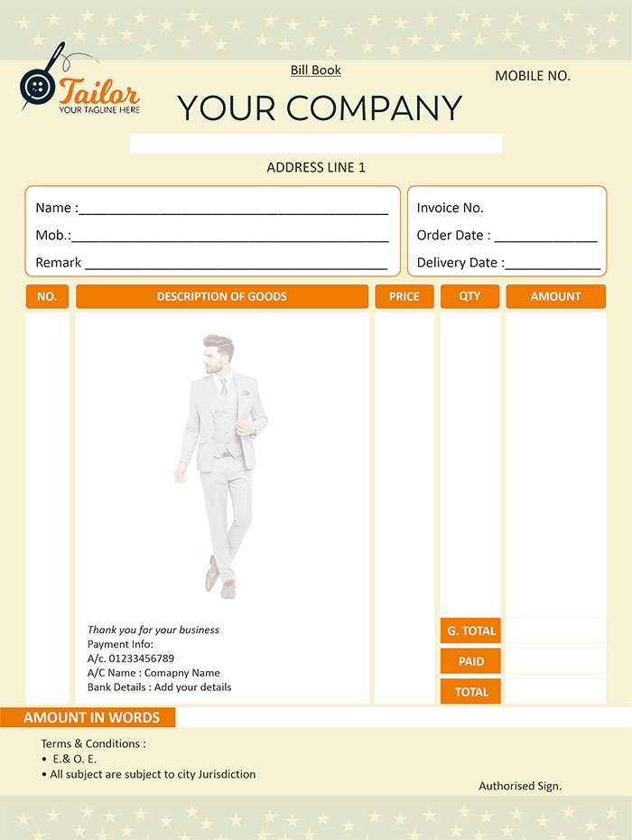 Letterhead & Bill Book